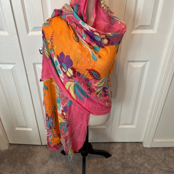 Cynthia Rowley 100% viscose scarf - Picture 1 of 8